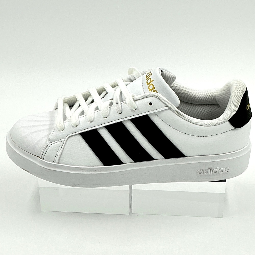 Adidas Womens Size 7.5 Sneakers White Black Gold Cloud Foam NEW Street talk $75 - Picture 12 of 16
